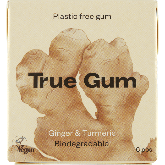 Tyggegummi m. ingefær- og gurkemejesmag