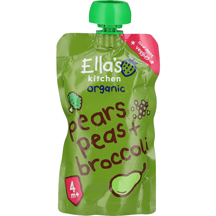 Mos m. pærer, ærter og broccoli fra 4 mdr. øko