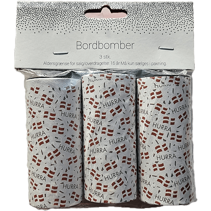 Salling bordbomber H: 10 cm 3-pak - Dannebrog