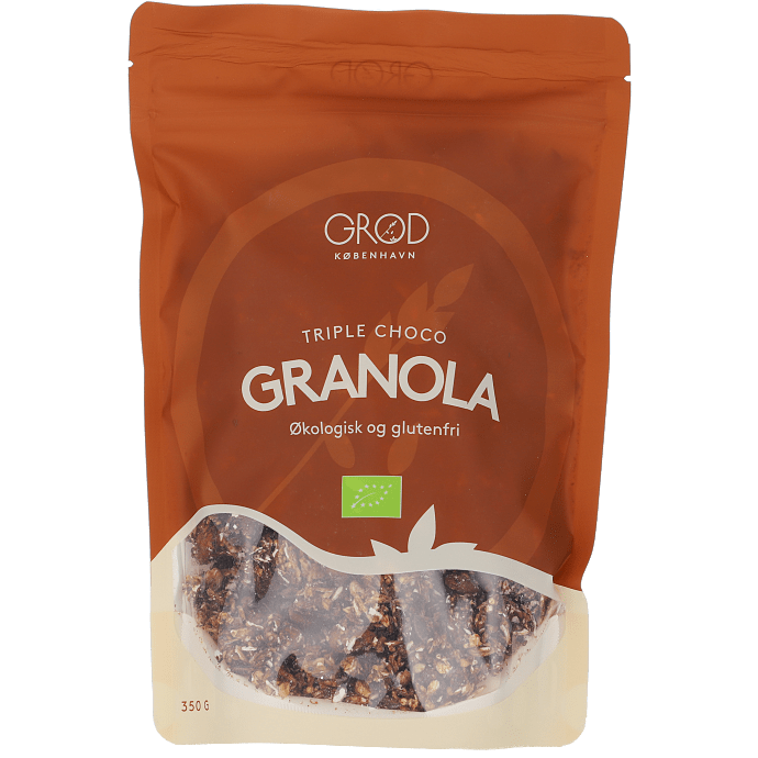 Granola m. mandler, cashewnødder, kakao og chokolade øko