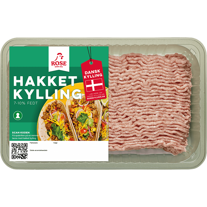 Hakket kylling med 7-10% fedt