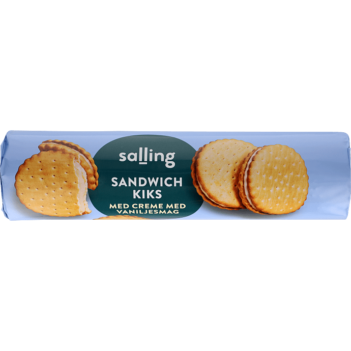 Sandwichkiks m. creme med vaniljesmag