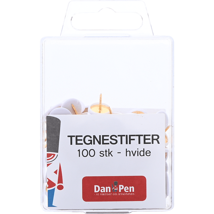 Danpen tegnestift 100 stk. - hvide