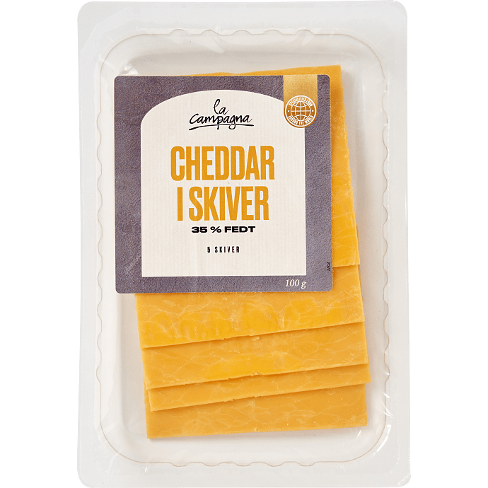 Cheddar i skiver