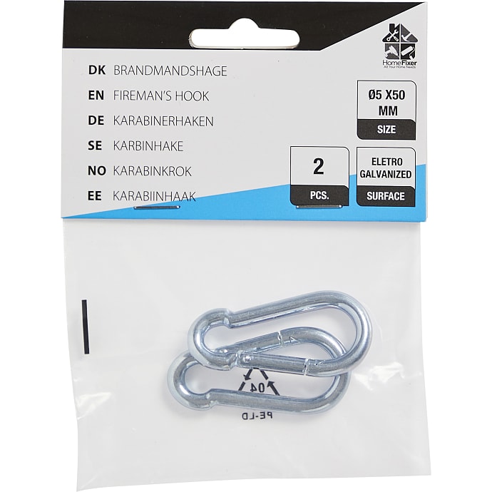 HomeFixer karabinhage 5x50 mm 2 stk