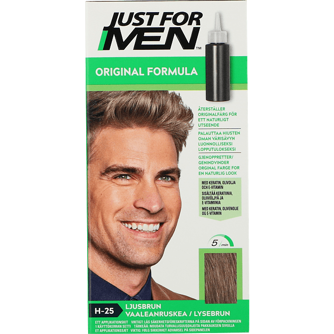 Permanent hårfarve H-25 Lysebrun m. keratin, olivenolie og E-vitamin
