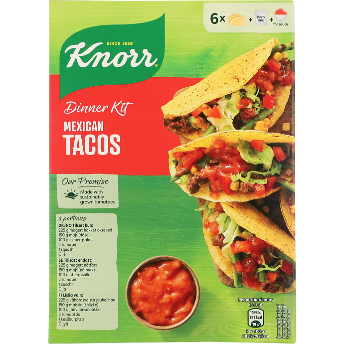 Mexicanske tacos dinner kit