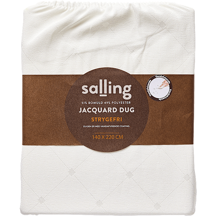 Salling Damaskdug - tern hvid