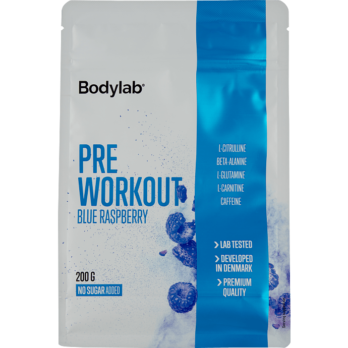 Pre Workout-pulver Blue Raspberry