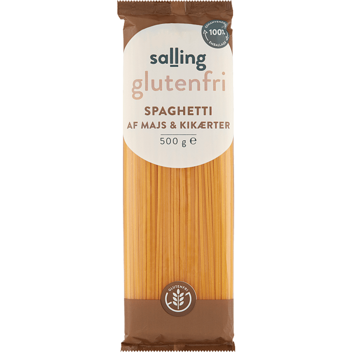 Spaghetti af majs og kikærter glutenfri