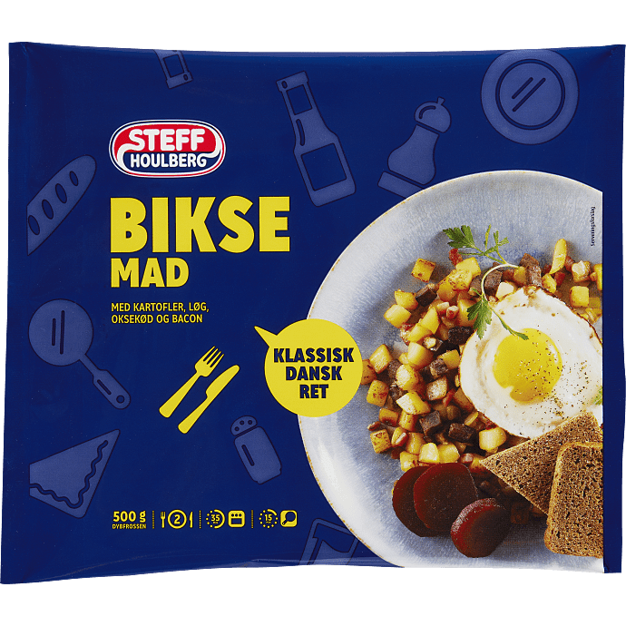 Biksemad m. oksekød og bacon