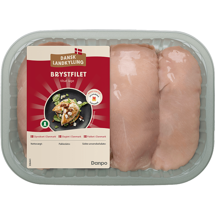 Kyllingbrystfilet tilsat 9% vand