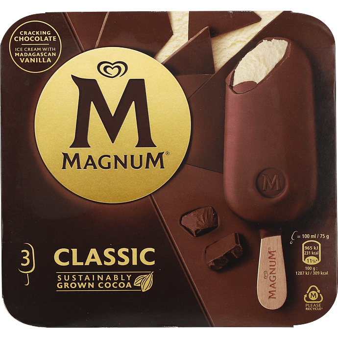 Mælkeis m. mørk chokolade