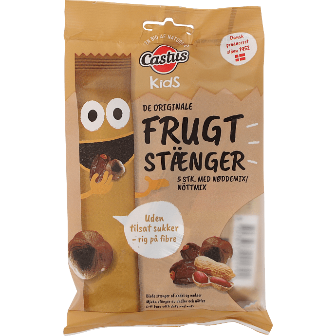 Frugtstænger m. hasselnødder og jordnødder