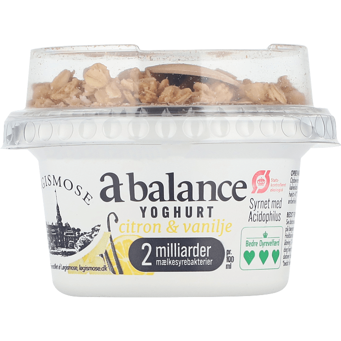 Yoghurt m. citron og vanilje