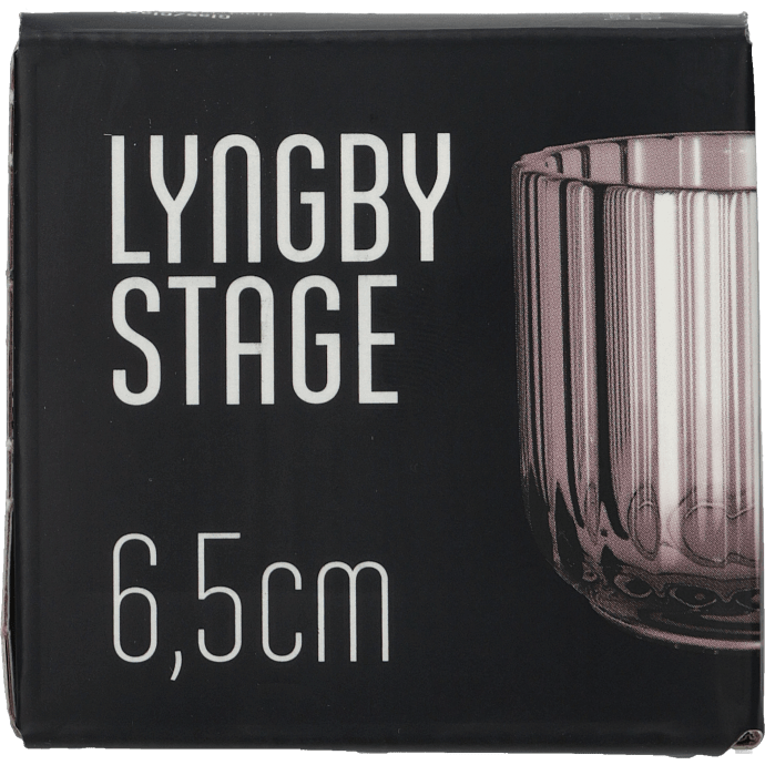Lyngby fyrfadsstage lyserød - 6,5 cm
