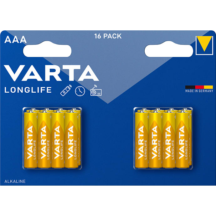 Varta longlife AAA batterier - 16-pak