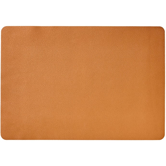 Dækkeserviet i læderlook - cognac