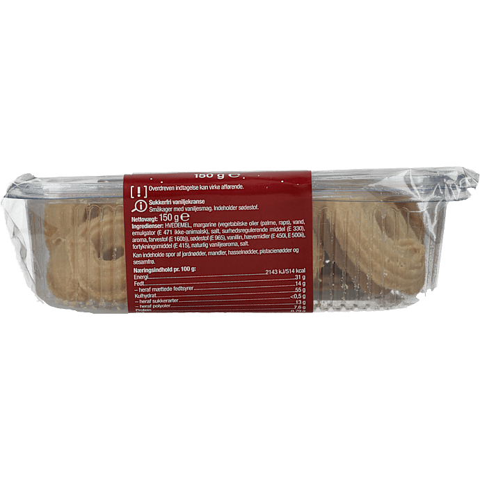 Vaniljekranse sukkerfri
