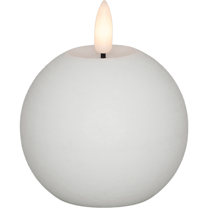 LED lys Real flame kuglelys Ø: 7,5 cm - hvid