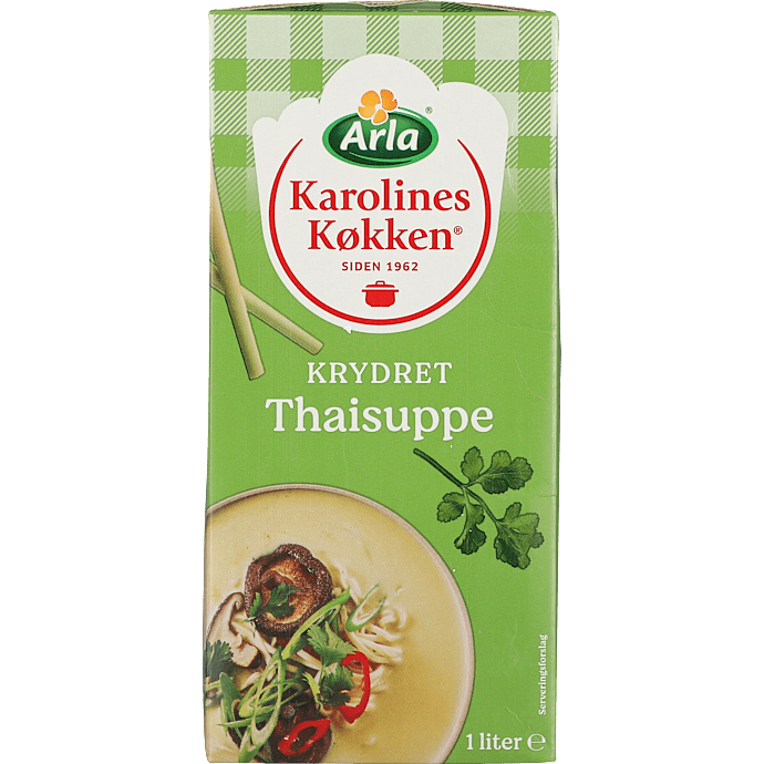 Thai inspireret suppe m. kokosmælk og citrongræs