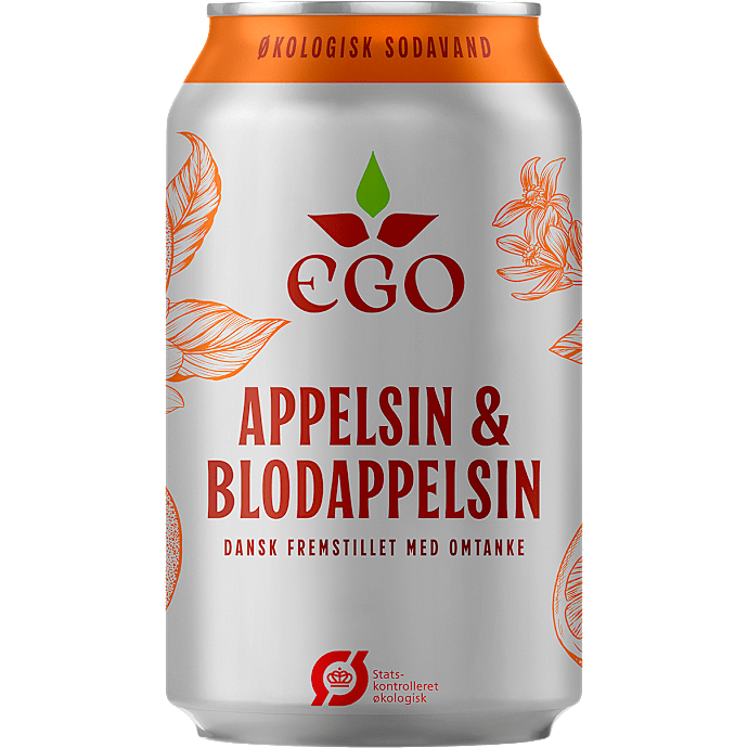 Sodavand m. appelsin- og blodappelsinsmag øko