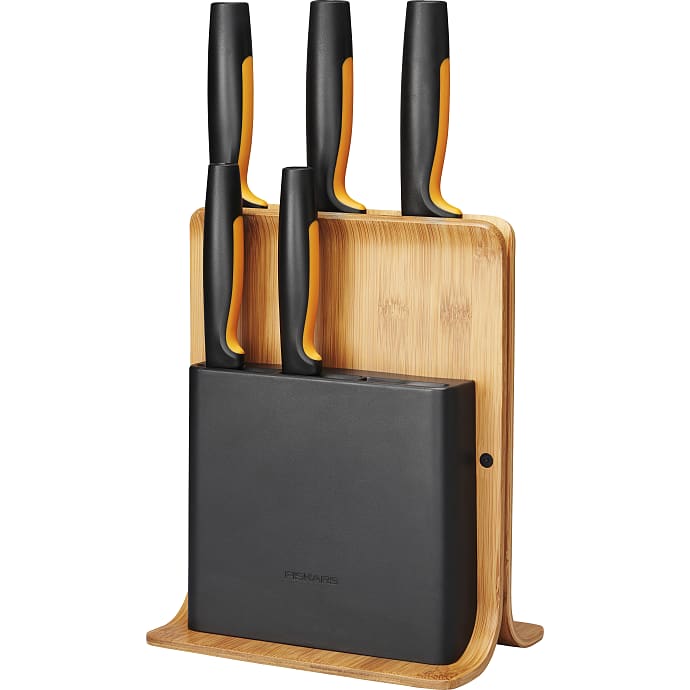 Fiskars Functional Form knivblok m. knive - bambus