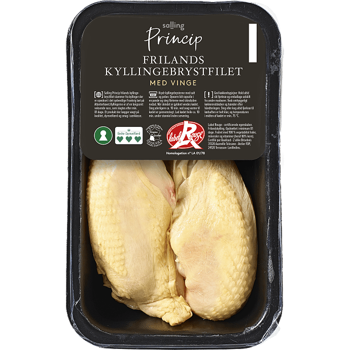 Frilands kyllingebrystfilet m. vinge