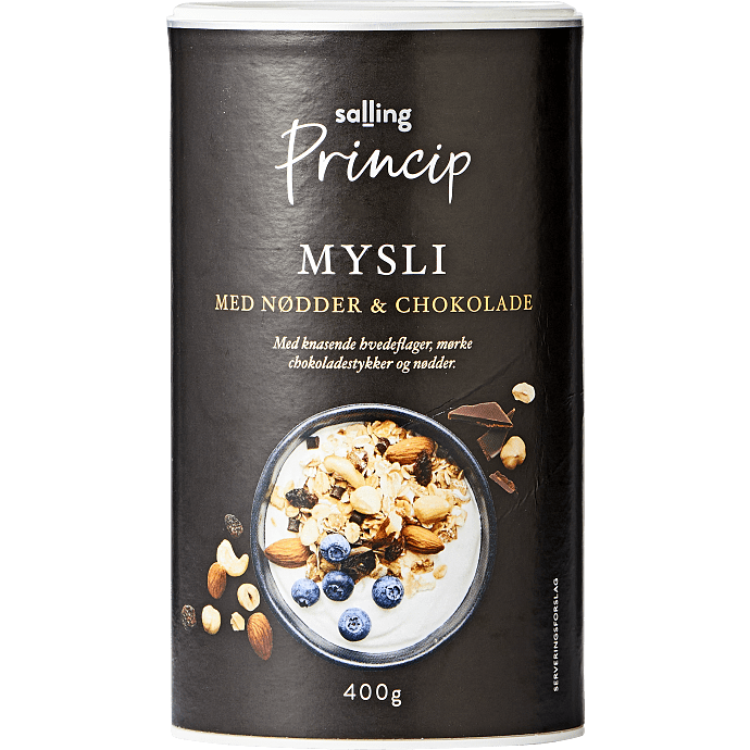 Müsli m. nødder og chokolade