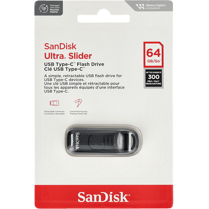 SanDisk ultra slider USB-stik 64GB