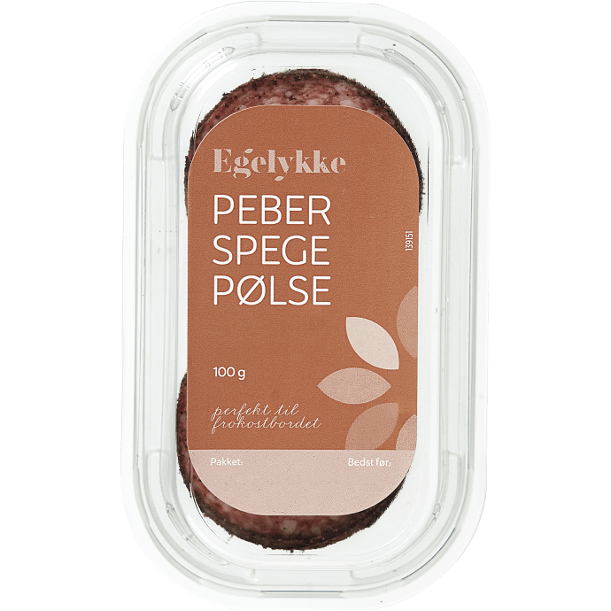 Spegepølse i skiver m. peber