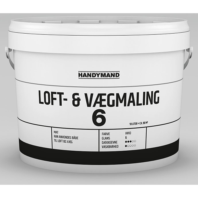 Handymand væg- og loftmaling 10 liter - hvid
