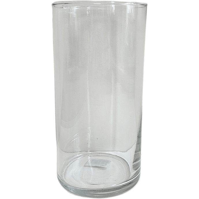 Cylinderformet glasvase 10x20 cm - klar