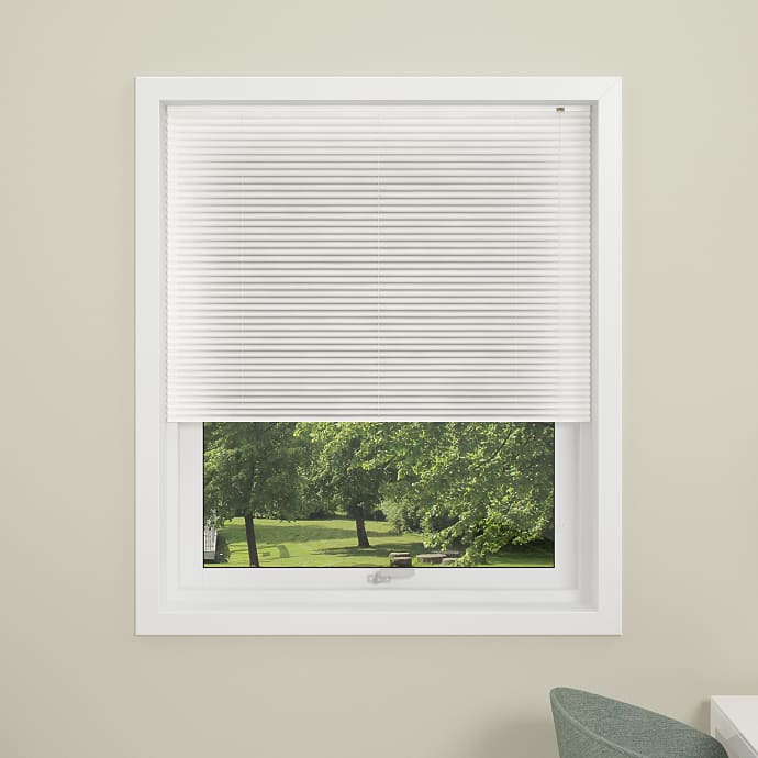 DEBEL London plisségardin 80 x 130 cm - hvid