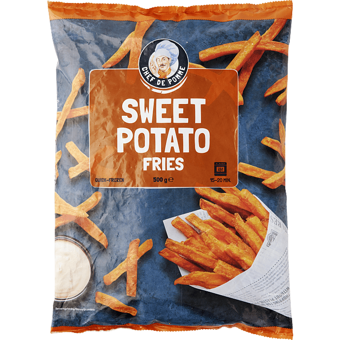 Pommes frites m. sød kartoffel