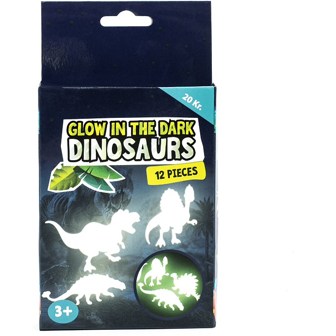 Keycraft selvlysende dinosaurer 12-pak