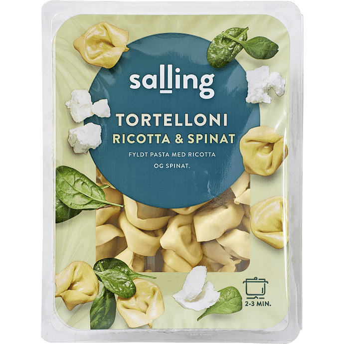 Tortelloni m. ricotta og spinat
