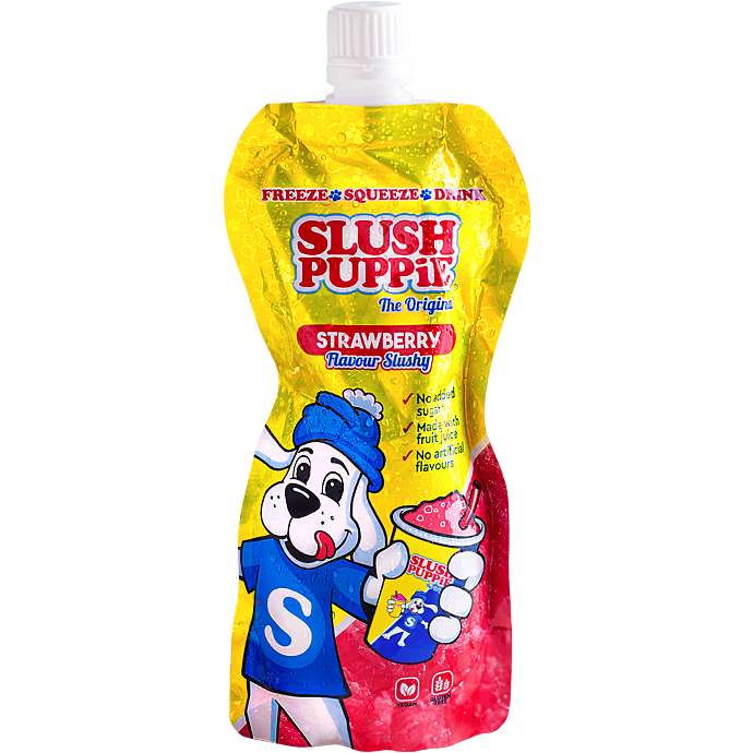 Slush ice med jordbærsmag