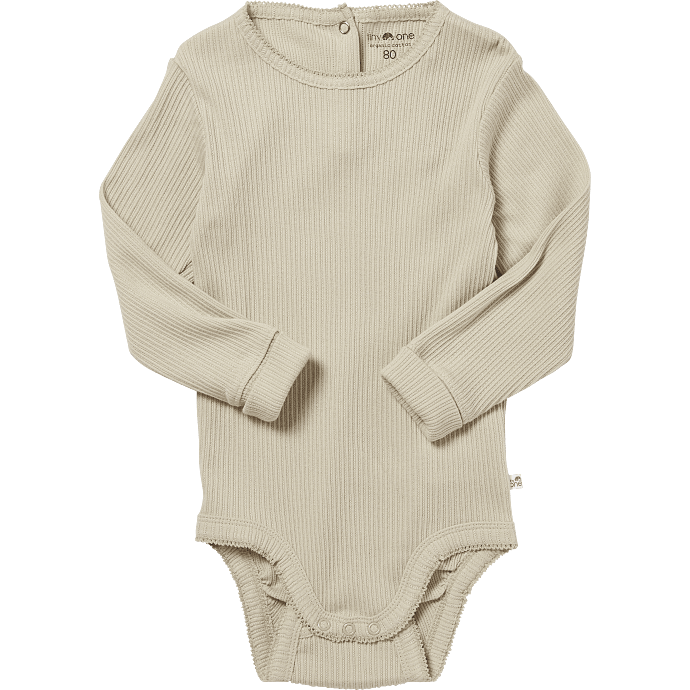 Tiny One baby body str. 74 - råhvid