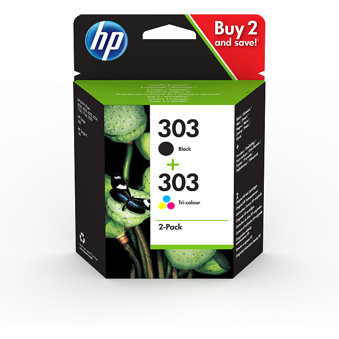 HP INK 303 Combo 2-pak - Black/Tri-Color