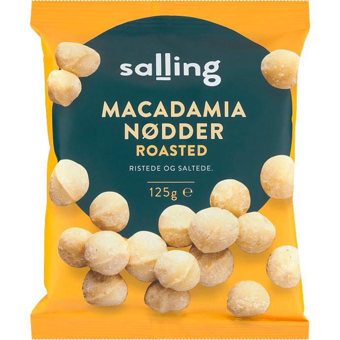 Ristede macadamianødder m. salt