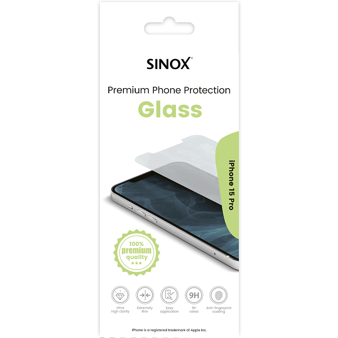 Sinox One skærmbeskyttelse iPhone 15 Pro