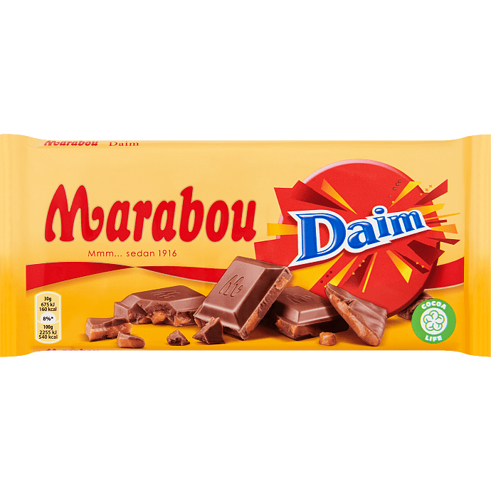 Mælkechokolade m. daim