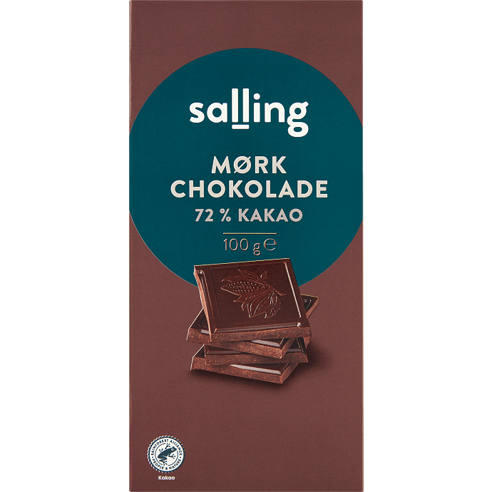 Mørk chokolade 72% kakao