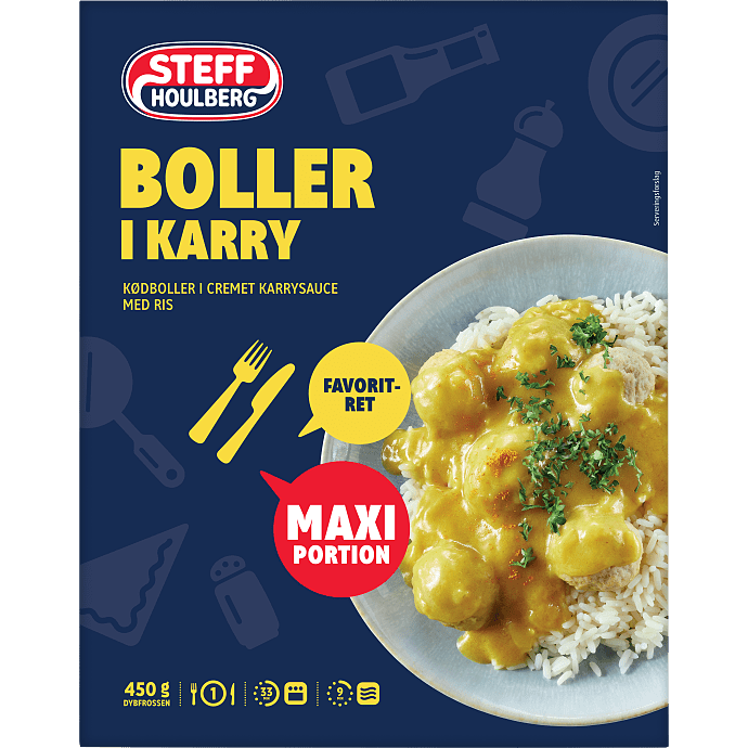 Boller i karry m. ris