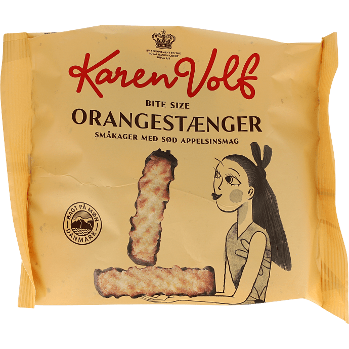 Småkager m. orangesmag og kakaoovertræk