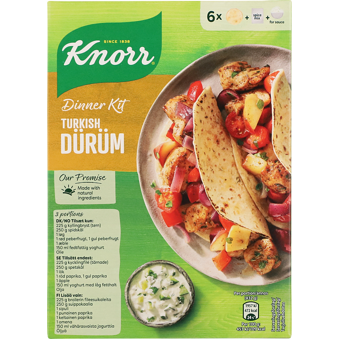Tyrkisk durum dinner kit
