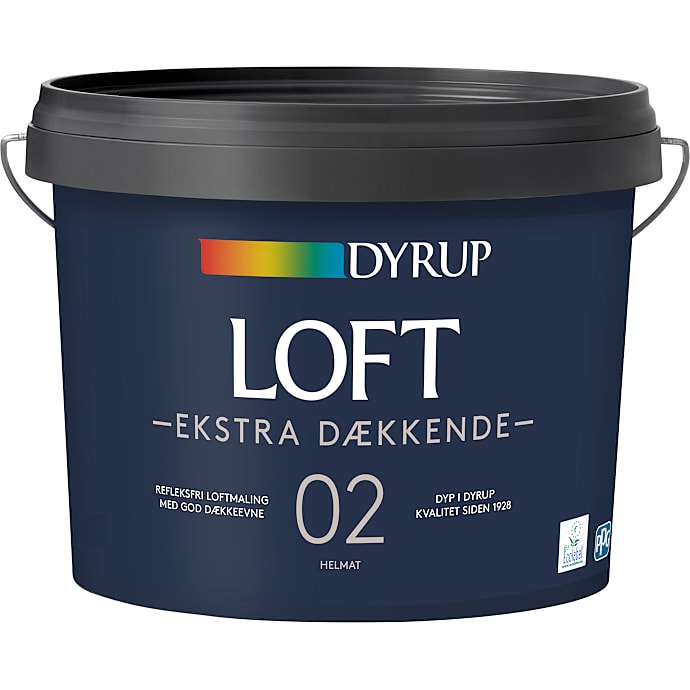 Dyrup loftmaling Ekstra dækkende 9 liter - hvid