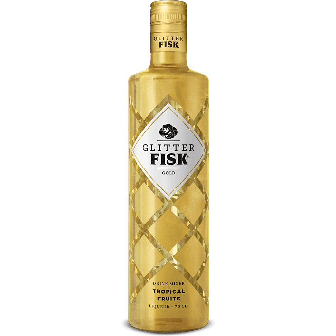 Glitter Fisk Gold
