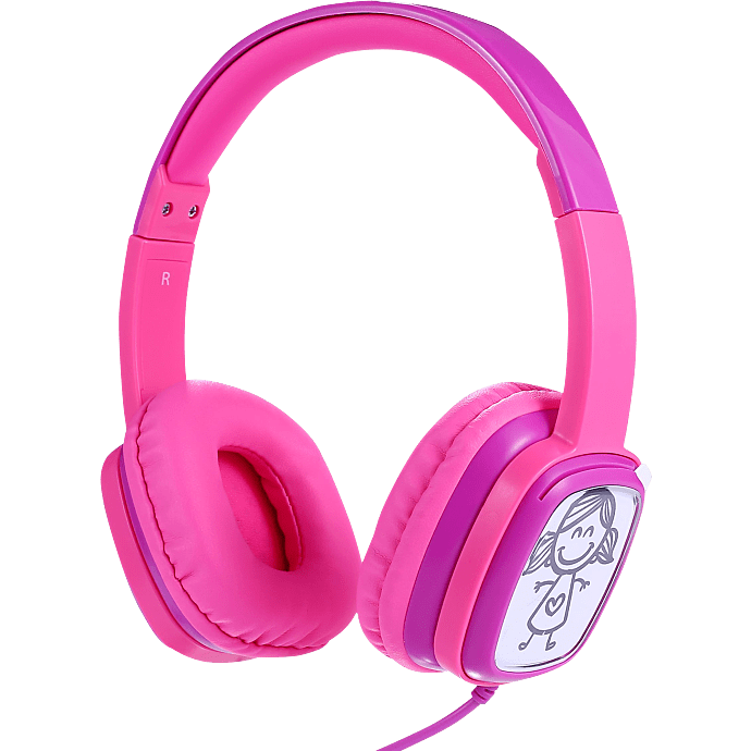 Kidio over-ear børnehøretelefoner - lyserød